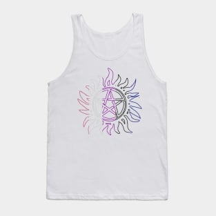 Genderfluid Pride Flag Anti-Possession Symbol Tank Top